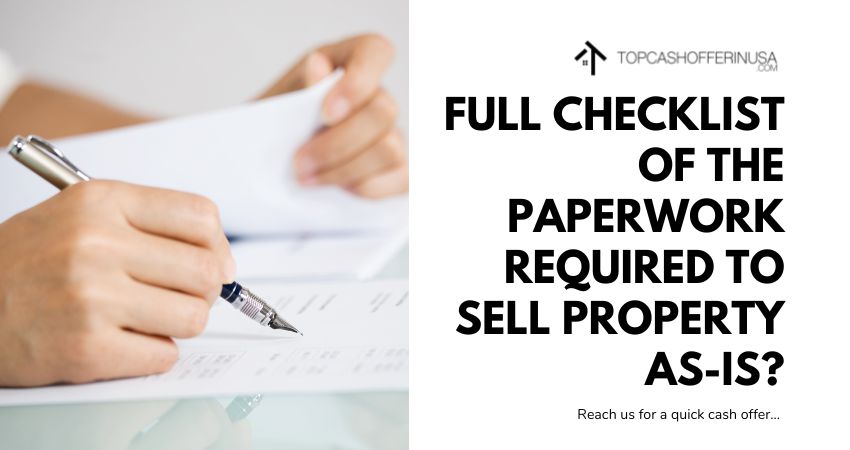 Full Checklist of the Paperwork Required to Sell Property